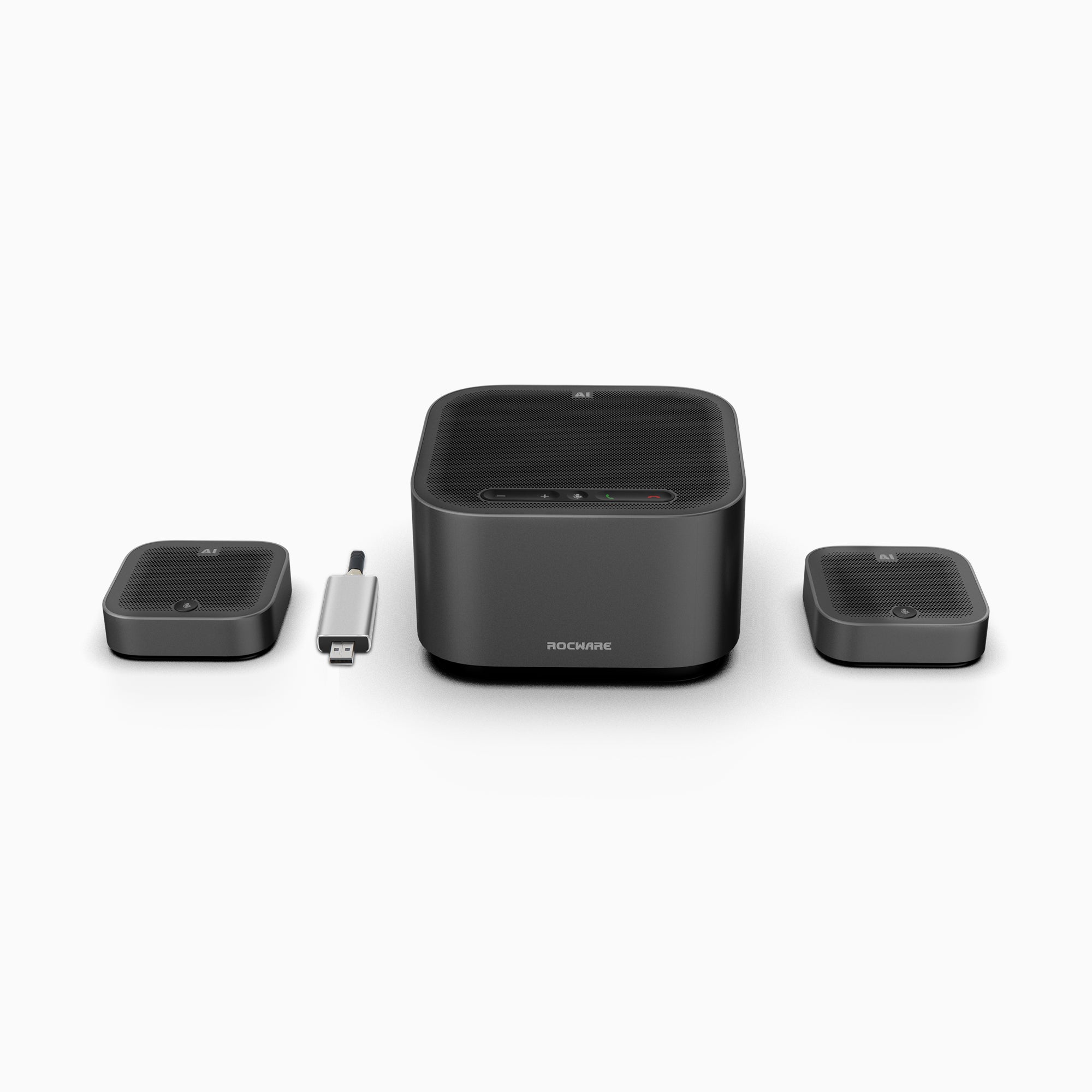 A10 USB-Konferenzlautsprecher mit Mikrofonen – ROCWARE 3A-Technologie für klare Anrufe